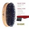 image:imageKent MG2 Boar Bristle Hair Brush for Men Military Brush with Natural Boar Bristles for Mens Grooming for All Hair Types 360 Wave Brush Travel side for beard and mustacheMG2