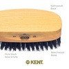 image:imageKent MS23 Finest Mens Rectangular 100 Natural Satinwood amp Beechwood Military Hair Brush with Medium Black Bristle for Mens Grooming Scalp Brush 360 Wave and Beard StraightenerMS23