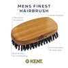 image:imageKent MS23 Finest Mens Rectangular 100 Natural Satinwood amp Beechwood Military Hair Brush with Medium Black Bristle for Mens Grooming Scalp Brush 360 Wave and Beard StraightenerMS23