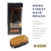 image:imageKent MS23 Finest Mens Rectangular 100 Natural Satinwood amp Beechwood Military Hair Brush with Medium Black Bristle for Mens Grooming Scalp Brush 360 Wave and Beard StraightenerMS23