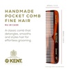 image:imageKent NU19 Gift Set with OT Fine ToothWide Tooth Pocket Comb for Hair Mustache and Beard for Men Women and Kids Travel Set with Leather Pouch and Stainless Steel Nail File Handmade in England6 Pack