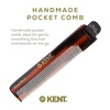 image:imageKent NU22 Handmade Pocket Comb for Men All Fine Tooth Hair Comb Straightener for Everyday Grooming Styling Hair Beard and Mustache Use Dry or with Balms Saw Cut and Hand Polished Made in England1 Pack
