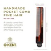image:imageKent NU22 Handmade Pocket Comb for Men All Fine Tooth Hair Comb Straightener for Everyday Grooming Styling Hair Beard and Mustache Use Dry or with Balms Saw Cut and Hand Polished Made in England2 Pack