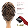 image:imageKent OG1 Finest Mens Hair Brush and Facial Brush for Beard Care  100 Natural Black Boar Bristle Brushs for Mens Grooming 360 Wave and Beard Straightener For Mens Hair CareOG1
