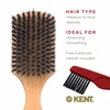 image:imageKent OG2S Beechwood Soft Bristle Hair and Facial Brush for Beard Care  Exfoliating Soft White Natural Boar Bristle Brushs for Mens Grooming Hair Care and Beard Straightener Handmade in EnglandOG2