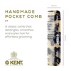 image:imageKent OT Tortoise Pocket Comb  Handmade Fine and Wide Tooth Hair Comb for Men Women and Kids  Travel Beard and Mustache Comb  Saw Cut and Hand Polished Made in EnglandWhite Tokyo