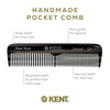 image:imageKent OT Tortoise Pocket Comb  Handmade Fine and Wide Tooth Hair Comb for Men Women and Kids  Travel Beard and Mustache Comb  Saw Cut and Hand Polished Made in EnglandGraphite