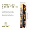image:imageKent OT Tortoise Pocket Comb  Handmade Fine and Wide Tooth Hair Comb for Men Women and Kids  Travel Beard and Mustache Comb  Saw Cut and Hand Polished Made in EnglandYellow Tokyo