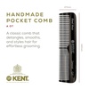 image:imageKent OT Tortoiseshell Pocket Comb  Handmade Fine and Wide Tooth Hair Comb for Men Women and Kids  Travel Beard and Mustache Comb  Saw Cut and Hand Polished Made in EnglandTortoiseshellGraphite