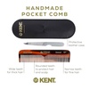image:imageKent OT Tortoiseshell Pocket Comb  Handmade Fine and Wide Tooth Hair Comb for Men Women and Kids  Travel Beard and Mustache Comb  Saw Cut and Hand Polished Made in EnglandLeather Case