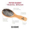 image:imageKent Peter Rabbit Small Bristle Nylon Mix Hairbrush Natural Boar Bristle Hair Brush Wooden Beechwood Handle Professional Hair Brushes for Women All Hair TypesPR02