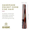 image:imageKent R18T Handmade All Fine Tooth Pocket Comb for Men Hair Comb for Styling Hair Mustache and Beard Saw Cut and Hand Polished Made in England1 Pack
