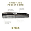 image:imageKent R7T Black Graphite Fine and Wide Tooth Hair Comb Handmade Pocket Comb for Men Best Beard and Mustache Comb for Everyday Grooming and Styling Sawcut Made in EnglandGraphite