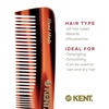 image:imageKent R7T Black Graphite Fine and Wide Tooth Hair Comb Handmade Pocket Comb for Men Best Beard and Mustache Comb for Everyday Grooming and Styling Sawcut Made in EnglandTortoiseshell
