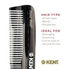 image:imageKent R7T Black Graphite Fine and Wide Tooth Hair Comb Handmade Pocket Comb for Men Best Beard and Mustache Comb for Everyday Grooming and Styling Sawcut Made in EnglandGraphite