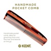 image:imageKent R7T Fine and Wide Tooth Hair Comb Handmade Pocket Comb for Men Beard and Mustache Combs for Everyday Grooming and Styling Sawcut Kent Combs Made in EnglandTortoiseshell