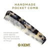 image:imageKent R7T Fine and Wide Tooth Hair Comb Handmade Pocket Comb for Men Beard and Mustache Combs for Everyday Grooming and Styling Sawcut Kent Combs Made in EnglandWhite Tokyo