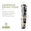 image:imageKent R7T Fine and Wide Tooth Hair Comb Handmade Pocket Comb for Men Beard and Mustache Combs for Everyday Grooming and Styling Sawcut Kent Combs Made in EnglandWhite Tokyo