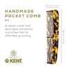 image:imageKent R7T Fine and Wide Tooth Hair Comb Handmade Pocket Comb for Men Beard and Mustache Combs for Everyday Grooming and Styling Sawcut Kent Combs Made in EnglandYellow Tokyo