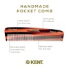 image:imageKent R7T Fine and Wide Tooth Hair Comb Handmade Pocket Comb for Men Beard and Mustache Combs for Everyday Grooming and Styling Sawcut Kent Combs Made in EnglandTortoiseshell