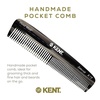 image:imageKent R7T Fine and Wide Tooth Hair Comb Handmade Pocket Comb for Men Beard and Mustache Combs for Everyday Grooming and Styling Sawcut Kent Combs Made in EnglandGraphite