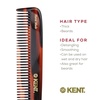 image:imageKent R9T All Coarse Hair Detangling Wide Teeth Dressing Table Comb for Thick Curly and Wavy Hair Detangler Comb for Grooming and Styling Beard and MustacheHandmade SawCut and PolishedATortoiseshell
