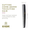 image:imageKent SPC81 SalonStyle Dressing Cutting Comb with Wide and Fine Teeth  Professional Barber Haircut Comb for Styling and Teasing for All Hair Types  Kent Quality Barber SuppliesSPC81