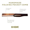 image:imageKent Set Mens Hair Pocket Combs 81T XSmall FOT All Fine Tooth 20T Fine Tooth Folding Comb Best Hair Beard and Mustache Grooming Kit for Travel and Home Care Handmade in EnglandTortoiseshell