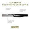image:imageKent Set Mens Hair Pocket Combs 81T XSmall FOT All Fine Tooth 20T Fine Tooth Folding Comb Best Hair Beard and Mustache Grooming Kit for Travel and Home Care Handmade in EnglandGraphite