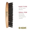 image:imageKent V22 Vegan Boar Bristle Hair Brush and Beard Brush for Men Eco Friendly Wave Brush and Travel Brush for Smoothing Hair and Taming Beards 85V22