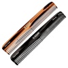 image:imageKent 6T Fine Tooth and Wide Tooth Hair Comb Handmade Styling Comb for Hair Care Barber Combs Beard Combs For Men Styling Grooming for Men Women and KidsMulti
