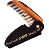 image:imageKent 87T Black Graphite Handmade Folding Pocket Comb for Men Fine Tooth Hair Comb Straightener for Everyday Grooming Styling Hair Beard or Mustache Saw Cut Hand Polished Made in EnglandTortoiseshell