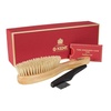 image:imageKent LHS9 Satinwood Pure White WireLaid Natural Boar Bristle Oval Hairbrush in an Elegant Presentation Case for Daily Grooming Medium Thickness Hair and Promotes Natural Shine Handmade in EnglandLHS9