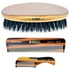 image:imageKent PF22 Oval Black Military Brush  Boar and Nylon Bristle Mix for Mens Grooming 360 Wave and Facial Care Made in EnglandPF22  FOT  81T