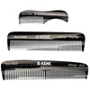 image:imageKent Set Mens Hair Pocket Combs Tortoise 81T XSmall FOT All Fine Tooth R7t Double Toothed Fine and Coarse Best Hair Beard and Mustache Grooming Kit for Travel and Home Care Handmade in EnglandGraphite