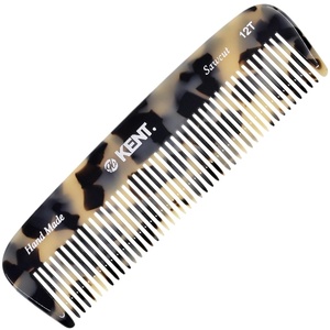image:imageKent 12T Wide Tooth Detangling Comb  Handmade Pocket Comb for Thick Curly and Wavy Hair Large Tooth for Grooming Hair Beard and Mustache  SawCut and Hand PolishedWhite Tokyo