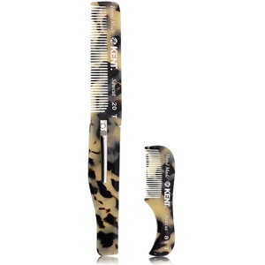 image:imageKent 20T Handmade Fine Tooth Folding Comb with Hand Made 81T Mini Pocket Comb for Beards and Mustache  Beard GrowthFine Tooth  Beard Straightener for Mens Grooming KitWhite Tokyo