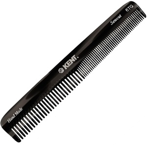 image:imageKent 6T Fine Tooth and Wide Tooth Hair Comb Handmade Styling Comb for Hair Care Barber Combs Beard Combs For Men Styling Grooming for Men Women and KidsGraphite