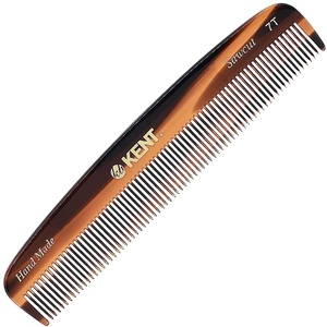 image:imageKent 7T TW Handmade All Fine Tooth Pocket Comb for Men Hair Comb Straightener for Everyday Grooming Styling Hair Mustache and Beard Use Dry or with Balms Saw Cut and Hand Polished Made in EnglandTortoiseshell