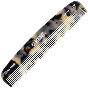 image:imageKent 7T TW Handmade All Fine Tooth Pocket Comb for Men Hair Comb Straightener for Everyday Grooming Styling Hair Mustache and Beard Use Dry or with Balms Saw Cut and Hand Polished Made in EnglandWhite Tokyo