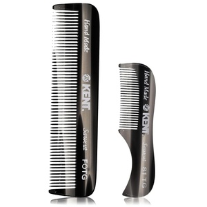 image:imageKent 81T FOT Tortoiseshell Beard Pocket Comb Set for Men  Beard Kit for Travel and Home Mustache Comb for Men Mini Comb Beard Combs for Mens Grooming Sawcut Hand polished Made in EnglandGraphite