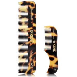 image:imageKent 81T FOT Tortoiseshell Beard Pocket Comb Set for Men  Beard Kit for Travel and Home Mustache Comb for Men Mini Comb Beard Combs for Mens Grooming Sawcut Hand polished Made in EnglandYellow Tokyo