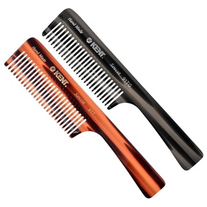 image:imageKent 91T TW Detangler Comb for Women Wide Tooth Hair Comb for Curly and Wavy Hair  for use in Dry or Wet Hair Large Handle Shower Comb for Effective Detangling Handmade Sawcut and PolishedMulti