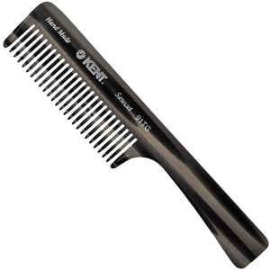 image:imageKent 91T TW Detangler Comb for Women Wide Tooth Hair Comb for Curly and Wavy Hair  for use in Dry or Wet Hair Large Handle Shower Comb for Effective Detangling Handmade Sawcut and PolishedGraphite