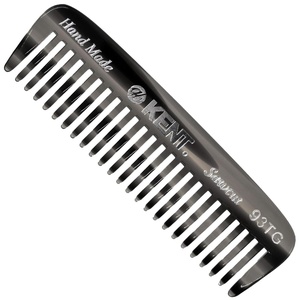image:imageKent 93T Tortoiseshell Beard Comb for Men  Wide Tooth Mens Comb Ideal For Mustaches and Beards and Facial Hair Small Pocket Sized Travel Detangler Combs SawCut Hand Polished Made in EnglandGraphite