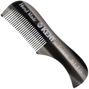 image:imageKent A 81T TW XSmall Mens Beard Mustache Pocket Comb Fine Toothed Pocket for Facial Hair Grooming and Styling HandMade of Quality Cellulose Acetate Sawcut Hand Polished Made in EnglandGraphite