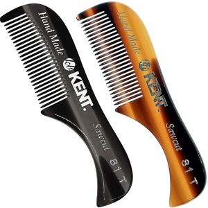 image:imageKent A 81T TW XSmall Mens Beard Mustache Pocket Comb Fine Toothed Pocket for Facial Hair Grooming and Styling HandMade of Quality Cellulose Acetate Sawcut Hand Polished Made in EnglandTortoiseshellGraphite