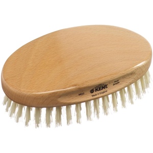 image:imageKent MG3 Finest Mens Hair amp Beard Brush for Skin Care  100 Natural White Boar Bristle for Mens Grooming Scalp Brush 360 Wave Beard and Mustache Straightener For Mens Hair CareMG3