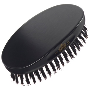 image:imageKent MN11 Finest Mens Hair and Facial Brush for Beard Care  100 Natural Black Boar Bristle Brush for Mens Grooming Scalp Stimmulating 360 Wave and Beard Straightener For Mens Hair CareMN11