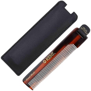image:imageKent NU22 Handmade Pocket Comb for Men All Fine Tooth Hair Comb Straightener for Everyday Grooming Styling Hair Beard and Mustache Use Dry or with Balms Saw Cut and Hand Polished Made in England2 Pack